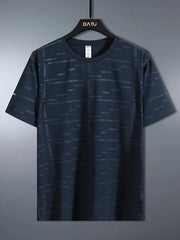 Men's Plus Size Round Neck Short Sleeve T-Shirt Dark Gray / M
