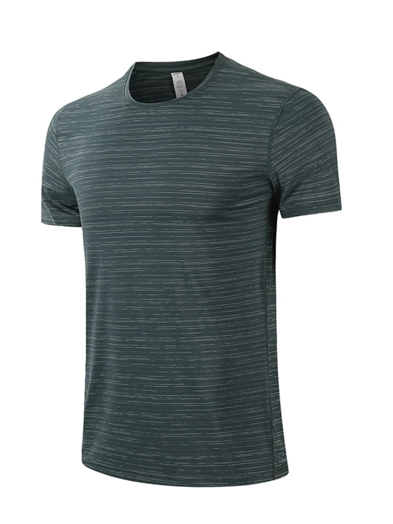 Men's Plus Size Round Neck Short Sleeve T-Shirt Dark Green / M