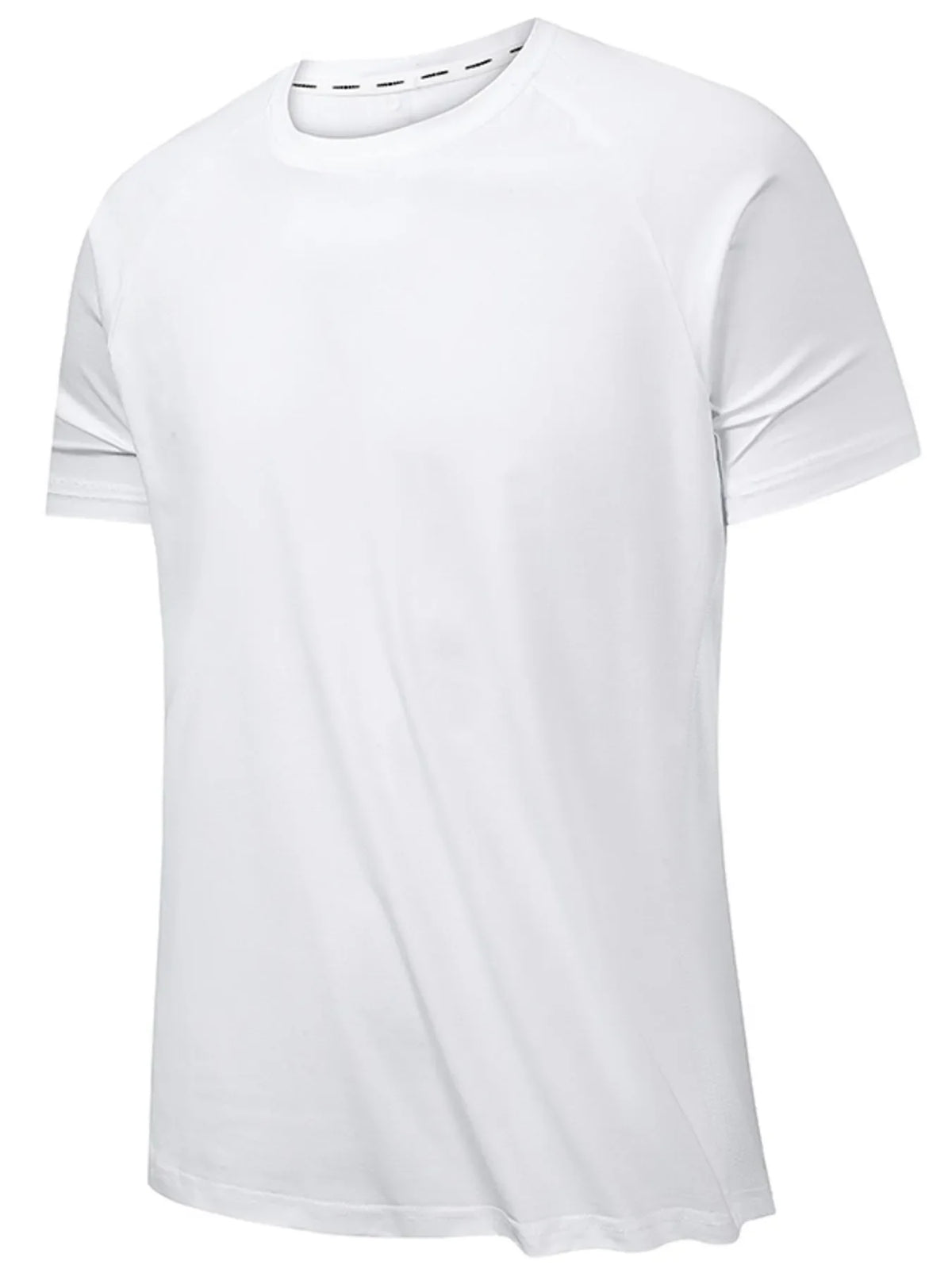 Men's Plus Size Round Neck Short Sleeve T-Shirt White / M