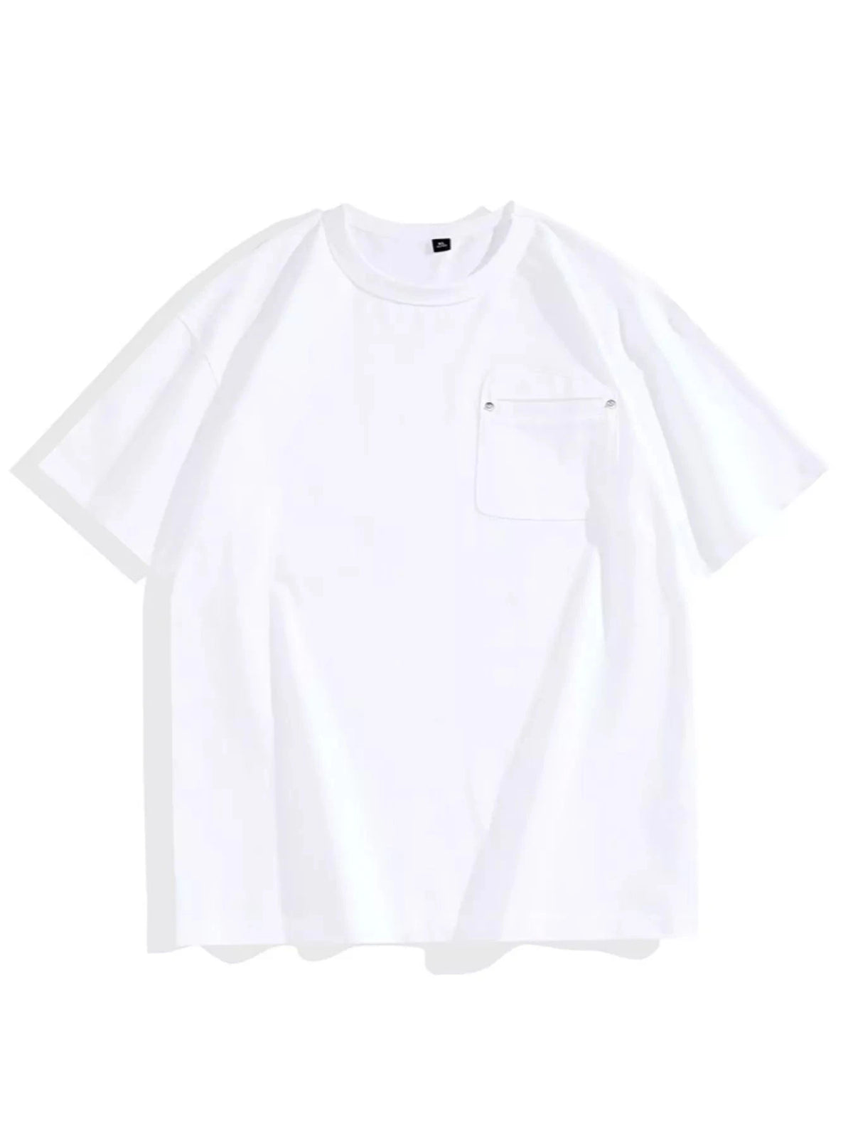 Men's Plus Size Round Neck Short Sleeve T-Shirt White / M