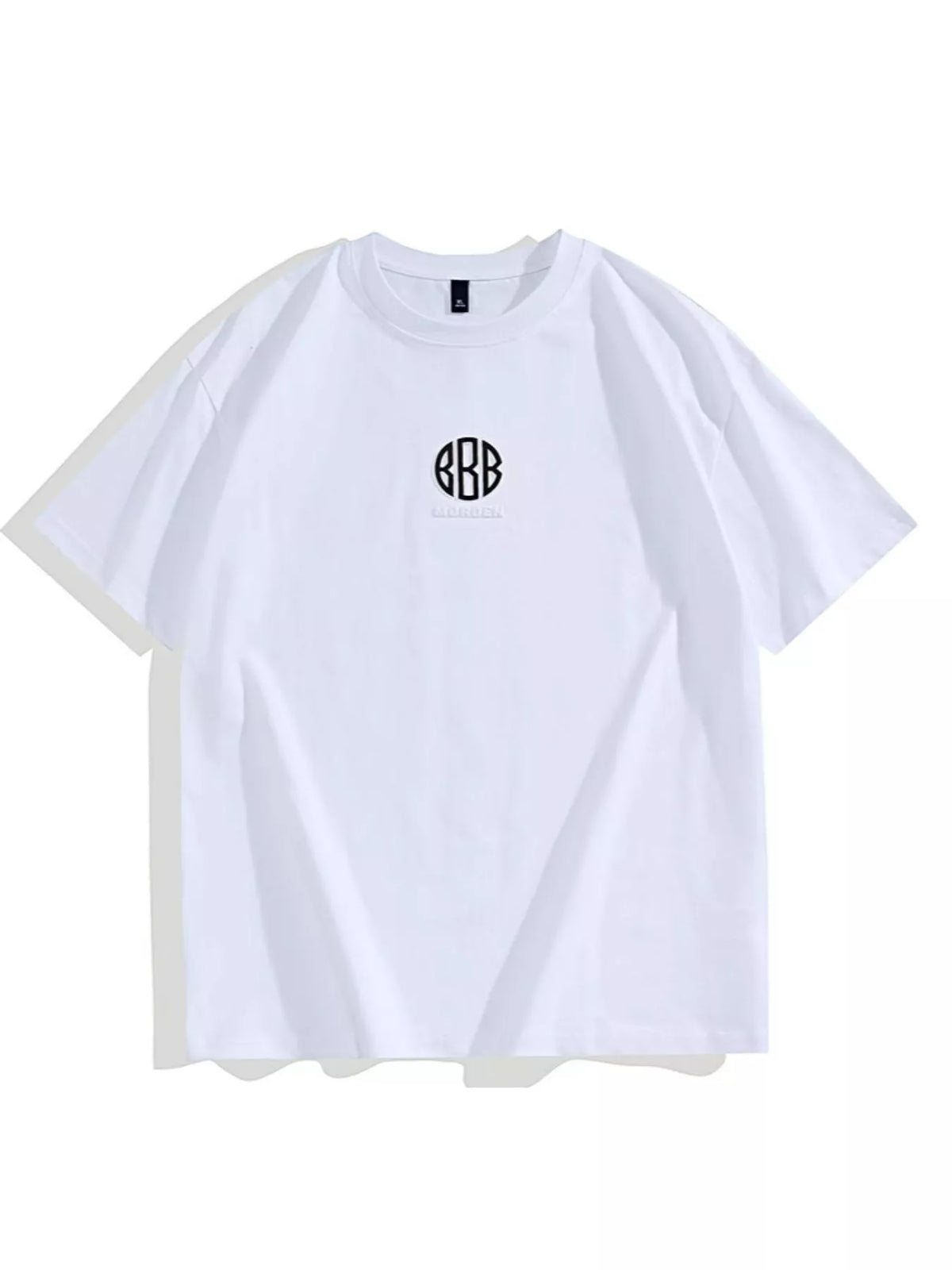 Men's Plus Size Round Neck Short Sleeve T-Shirt White / M