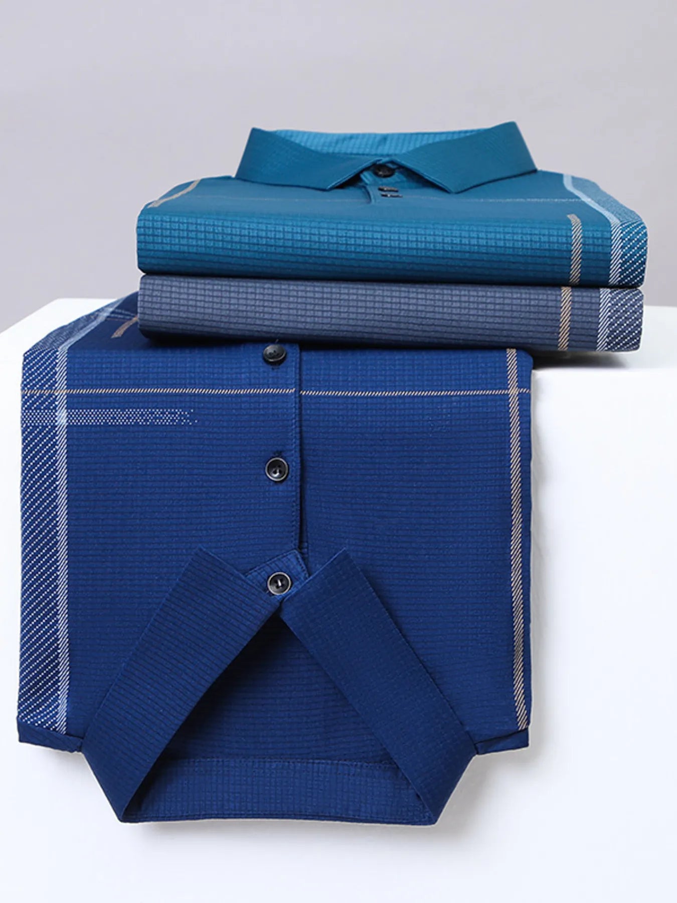 Men's Plus Size Short Sleeve Business Casual Polo Shirt