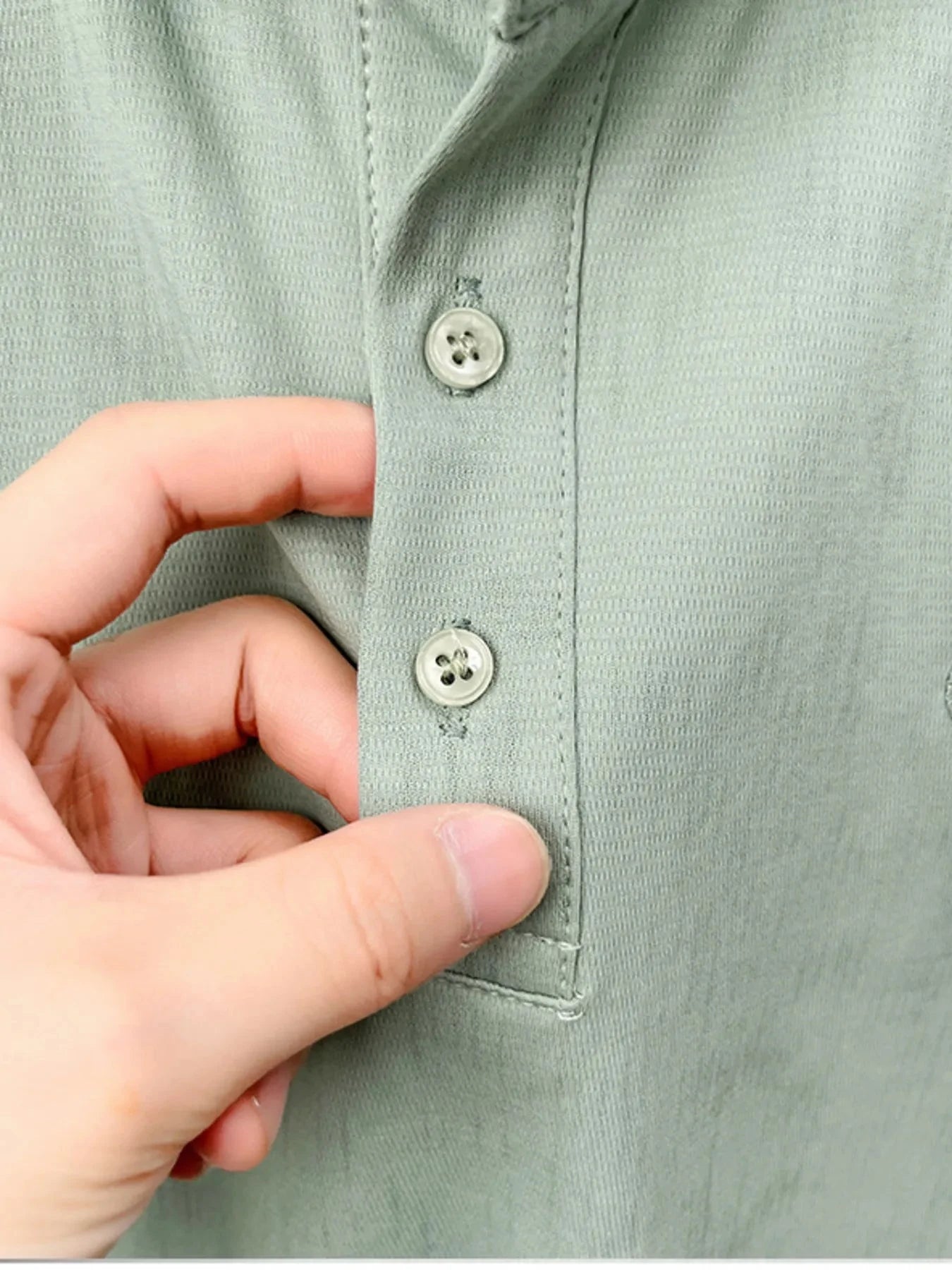 Men's Plus Size Short Sleeve Button Detail Polo