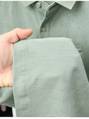 Men's Plus Size Short Sleeve Button Detail Polo