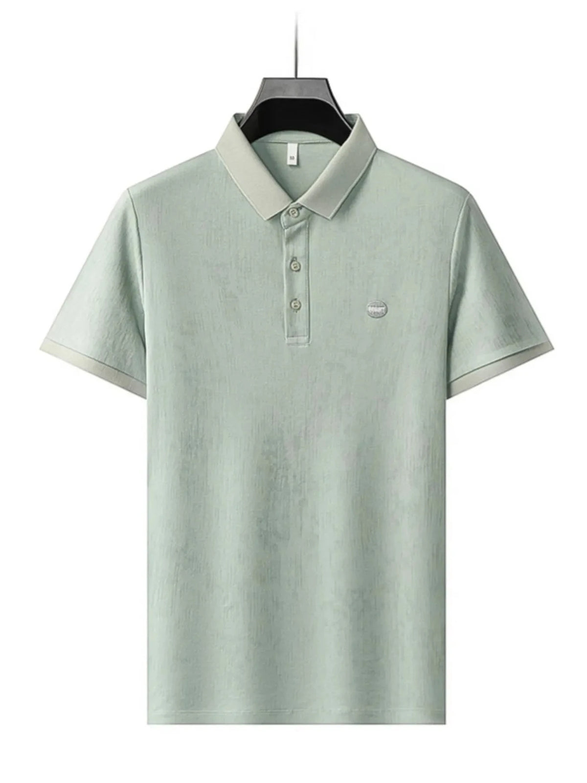 Men's Plus Size Short Sleeve Button Detail Polo Matcha Green / M