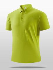 Men's Plus Size Short Sleeve Polo Shirt Lime / M