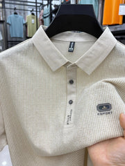 Men's Plus Size Short Sleeve Textured Polo