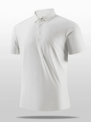 Men's Plus Size Short Sleeve Textured Polo White / M