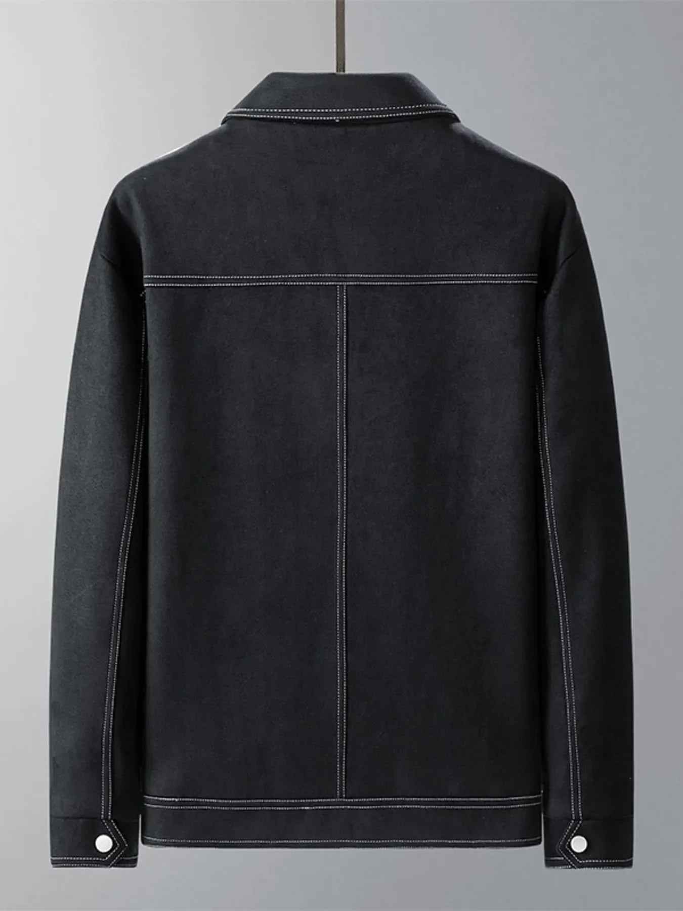 Men's Plus Size Snap Down Long Sleeve Jacket