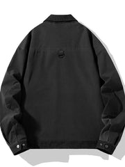 Men's Plus Size Snap Down Long Sleeve Jacket