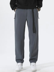 Men's Plus Size Solid Loose Fit Pants Dusty Blue / M