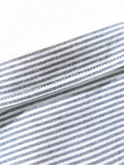 Men's Plus Size Striped Button Up Long Sleeve Shirt