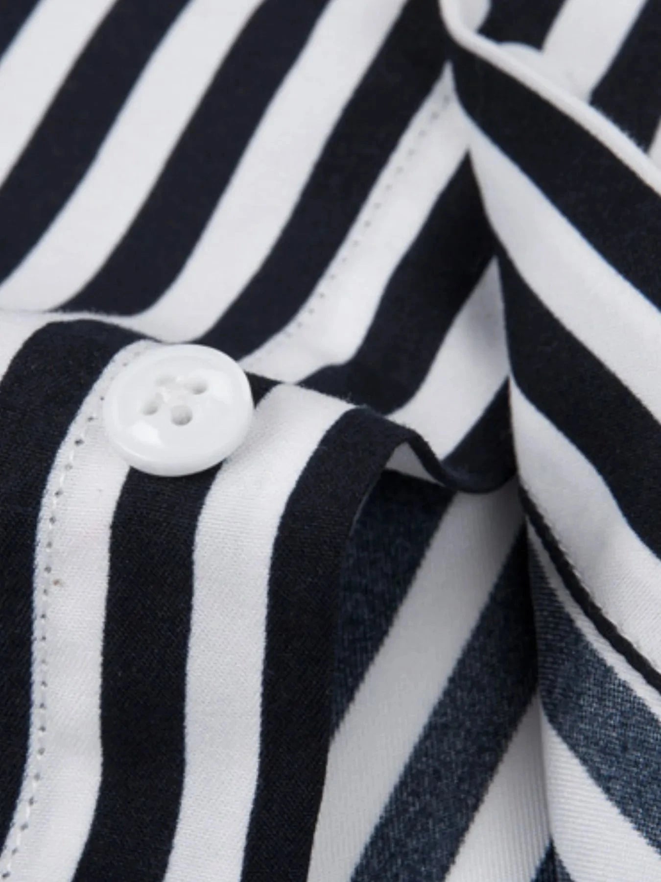 Men's Plus Size Striped Button Up Long Sleeve Shirt