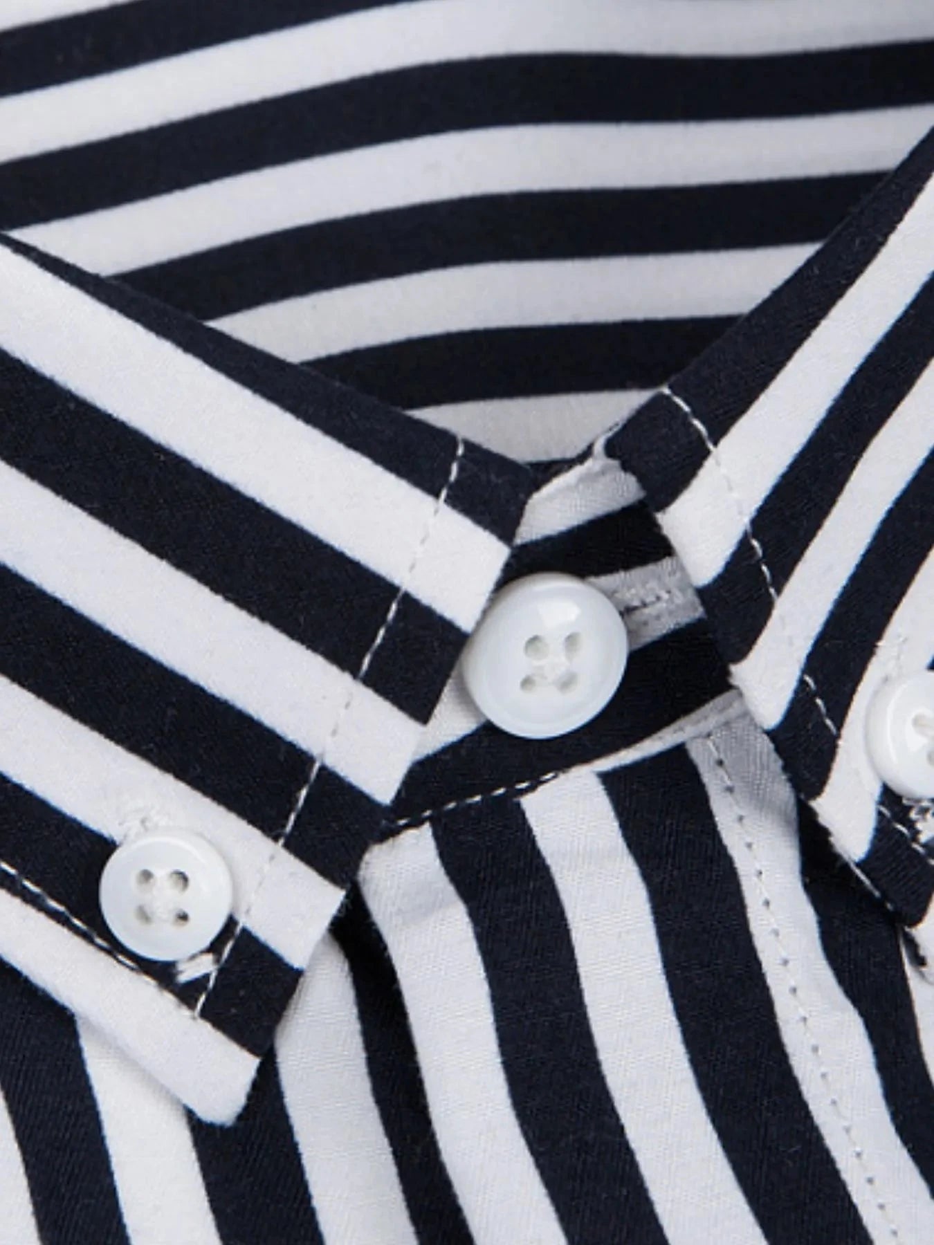 Men's Plus Size Striped Button Up Long Sleeve Shirt