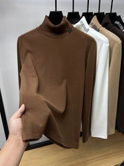 Men's Plus Size Turtleneck Long Sleeve Top