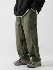 Men's Plus Size Wide Leg Cargo Pants Army Green / M