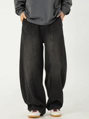 Men's Plus Size Wide Leg Jeans Dark / M