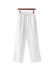 Men's Plus Size Wide Leg Pants White / M