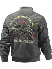 Men's Plus Size Zip Up Bomber Jacket