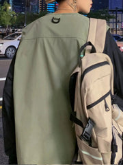 Men's Plus Size Zip Up Cargo Vest