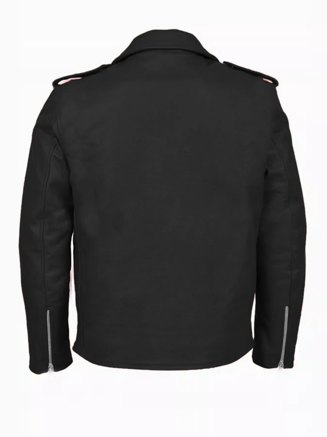 Men's Plus Size Zip Up Leather Motorcycle Jacket