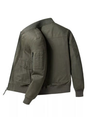 Men's Plus Size Zip Up Long Sleeve Jacket