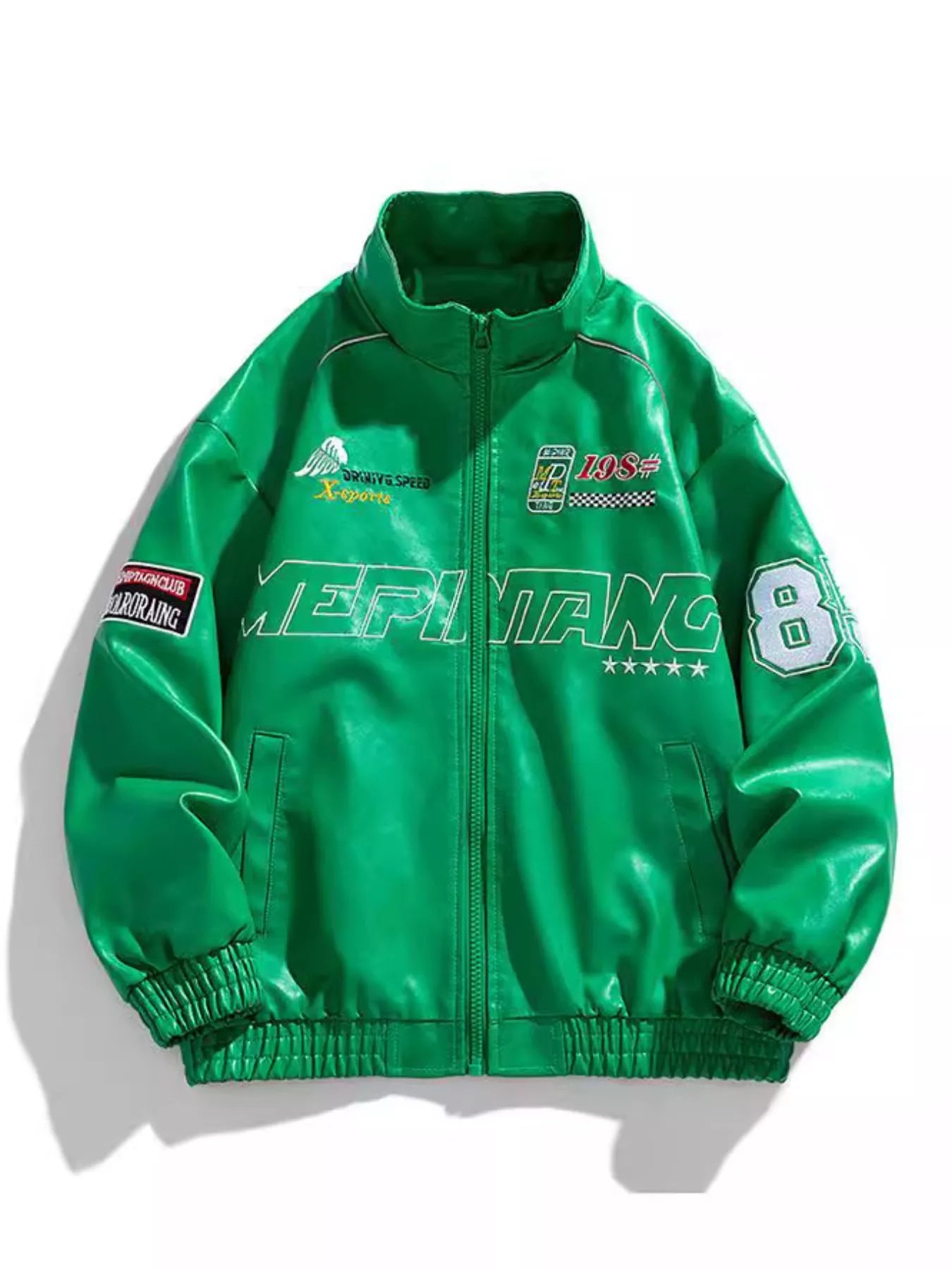 Men's Plus Size Zip Up Long Sleeve Jacket Green / M