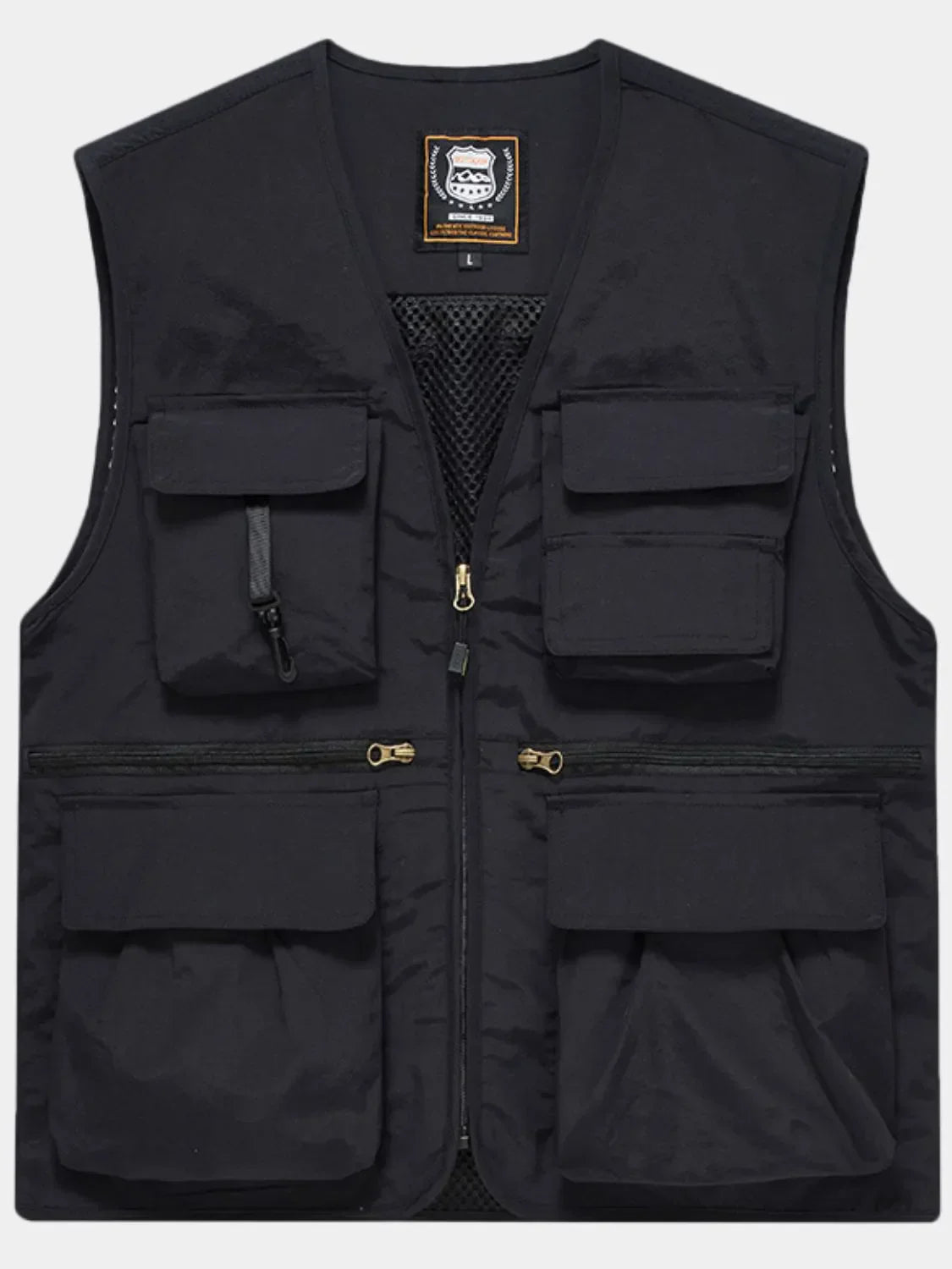 Men's Plus Size Zip Up Vest Black / M