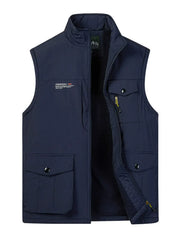 Men's Plus Size Zip Up Vest Navy / M