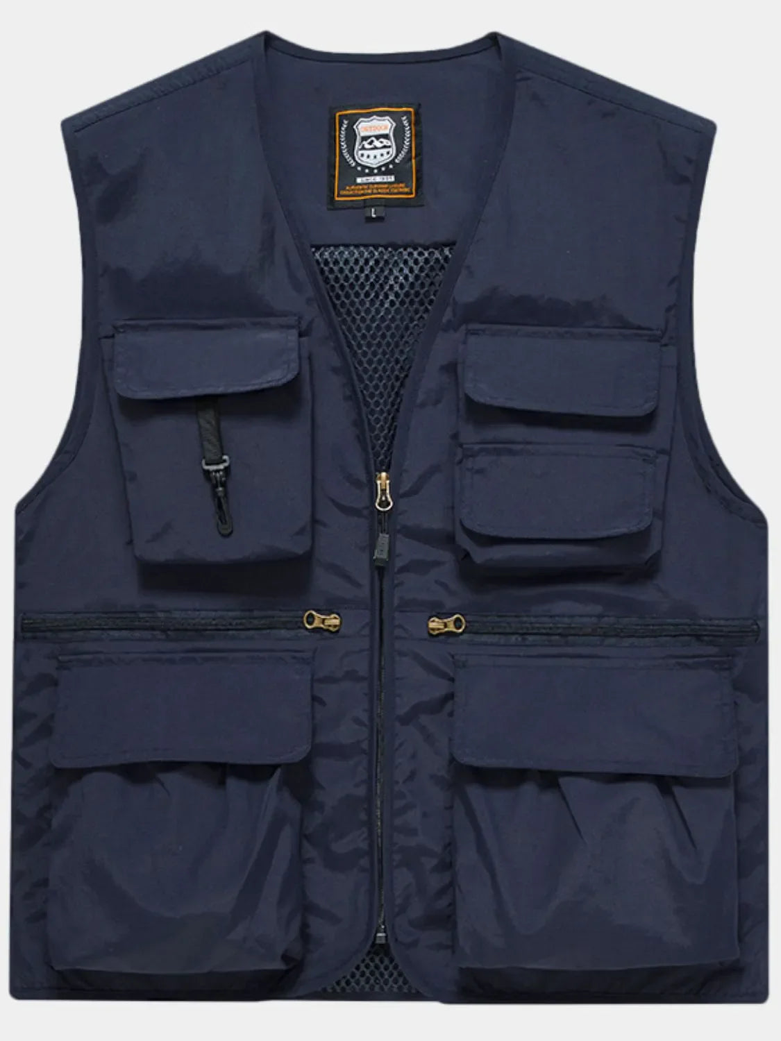 Men's Plus Size Zip Up Vest Navy / M