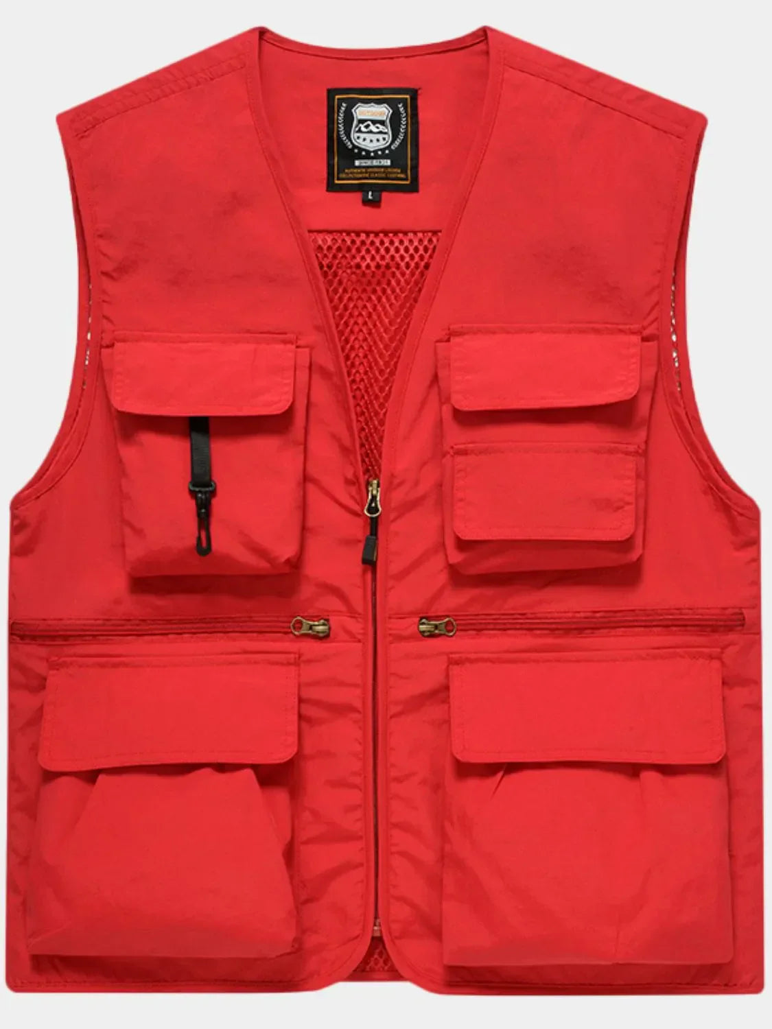 Men's Plus Size Zip Up Vest Red / M