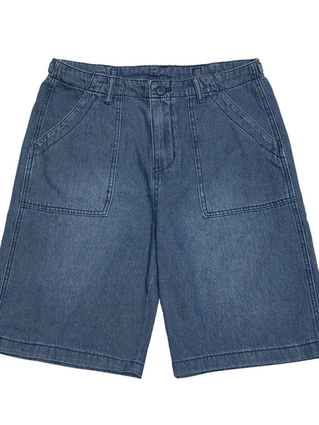 Men's Pocketed Denim Shorts Blue / L