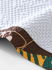 Men's Printed Button Up Short Sleeve Shirt