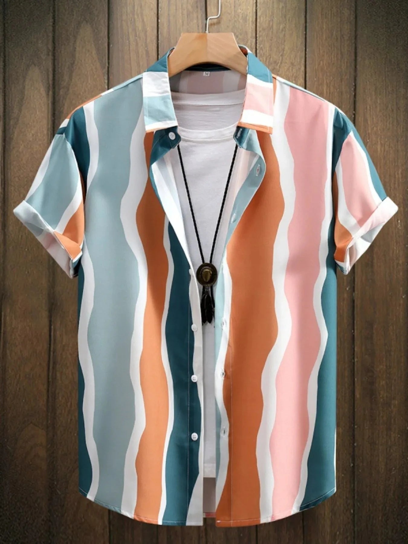 Men's Printed Button Up Short Sleeve Shirt Sage / S