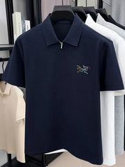 Men's Quarter Zip Short Sleeve Polo Shangqing / 105