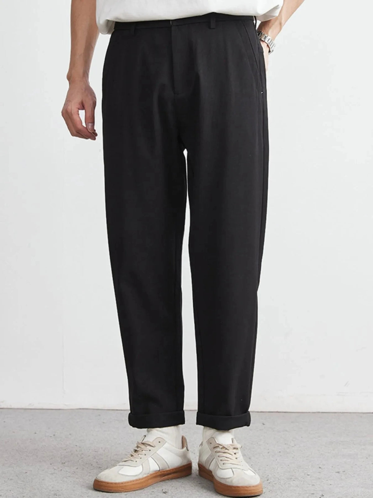 Men's Relaxed Fit Casual Pants Black / 30