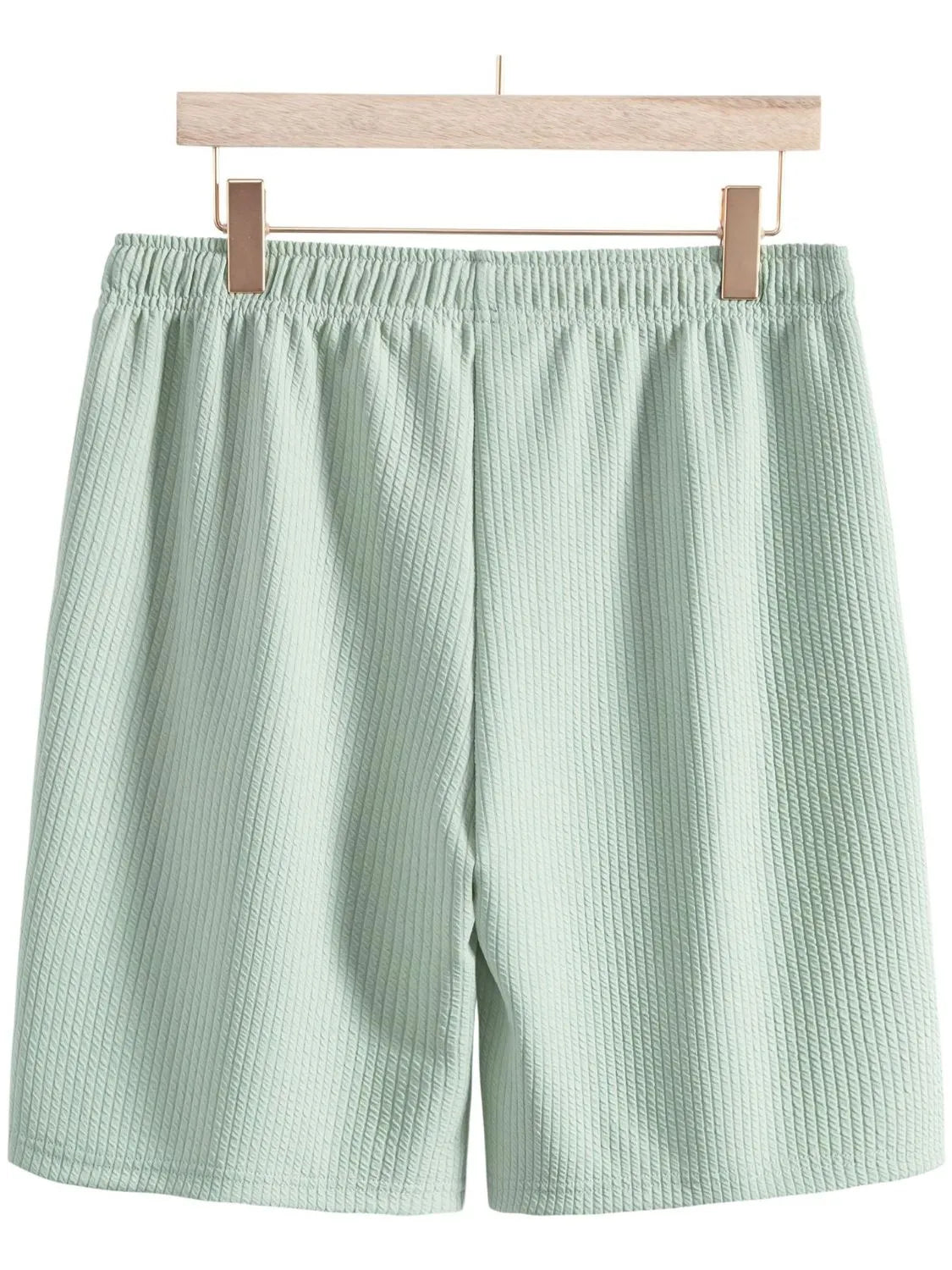 Men's Ribbed Short Sleeve Shirt and Shorts Set