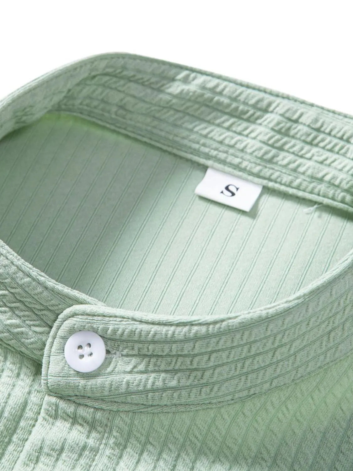 Men's Ribbed Short Sleeve Shirt and Shorts Set