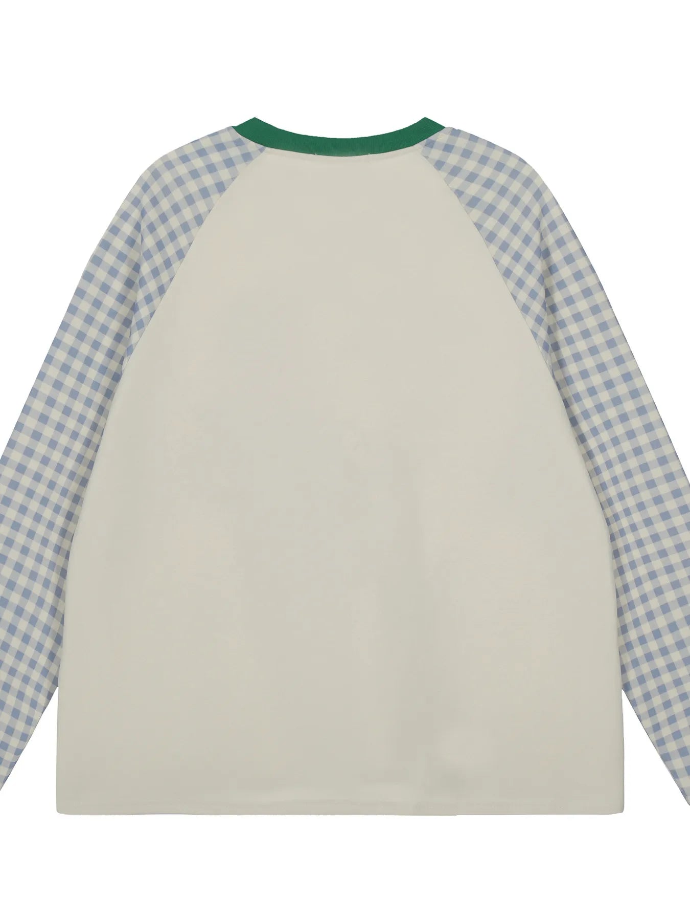 Men's Round Neck Graphic Plaid Long Sleeve T-Shirt