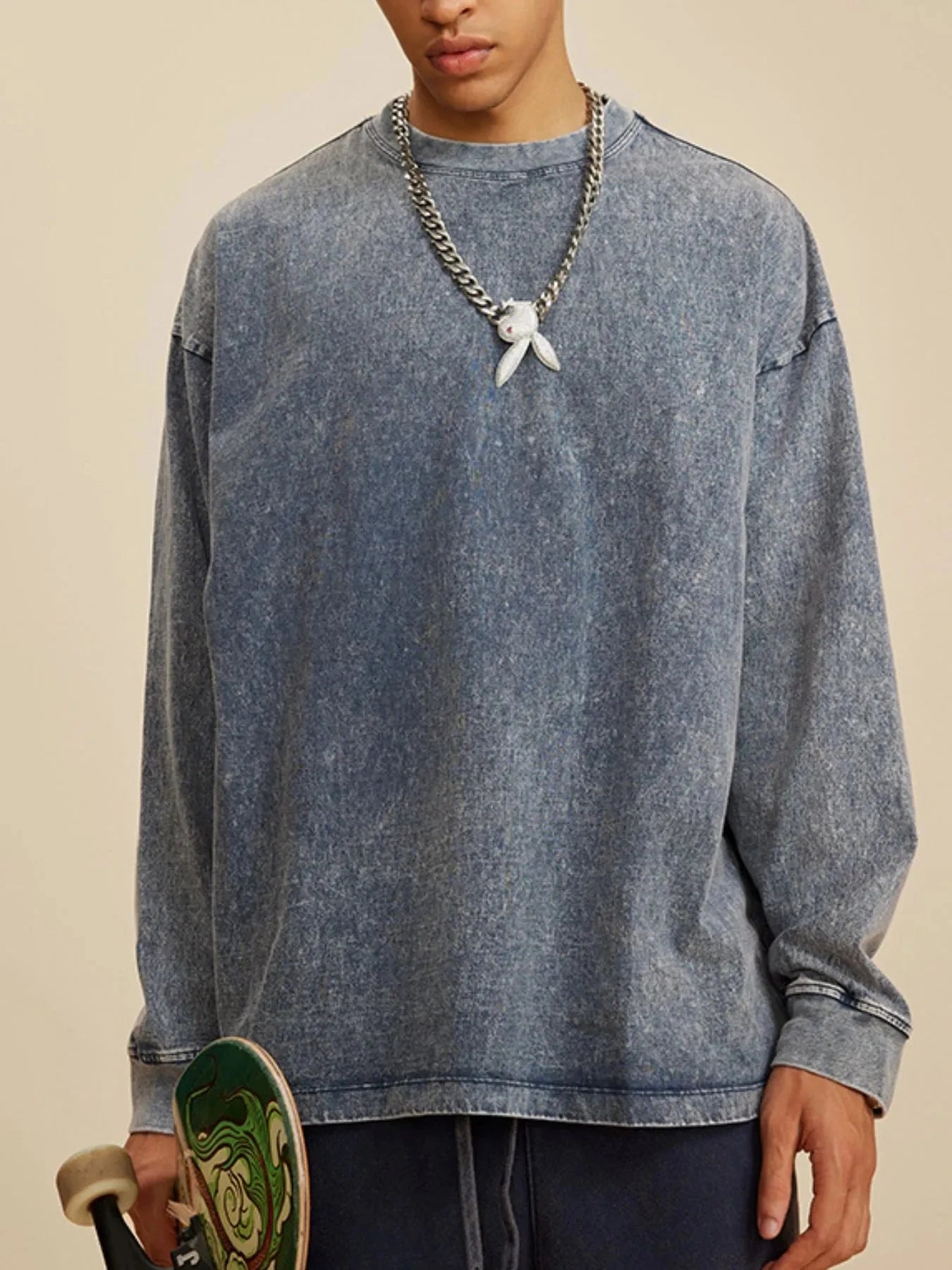 Men's Round Neck Long Sleeve T-Shirt