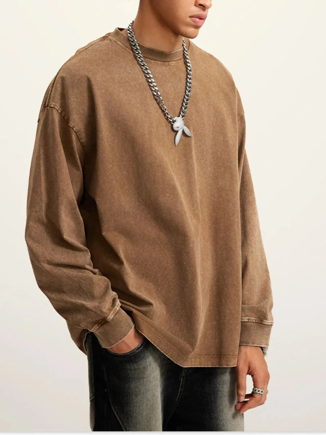 Men's Round Neck Long Sleeve T-Shirt