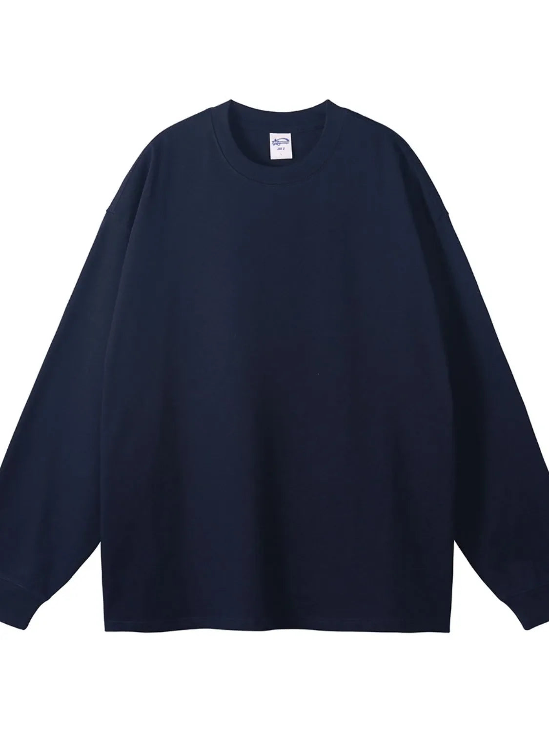 Men's Round Neck Long Sleeve T-Shirt Navy / S