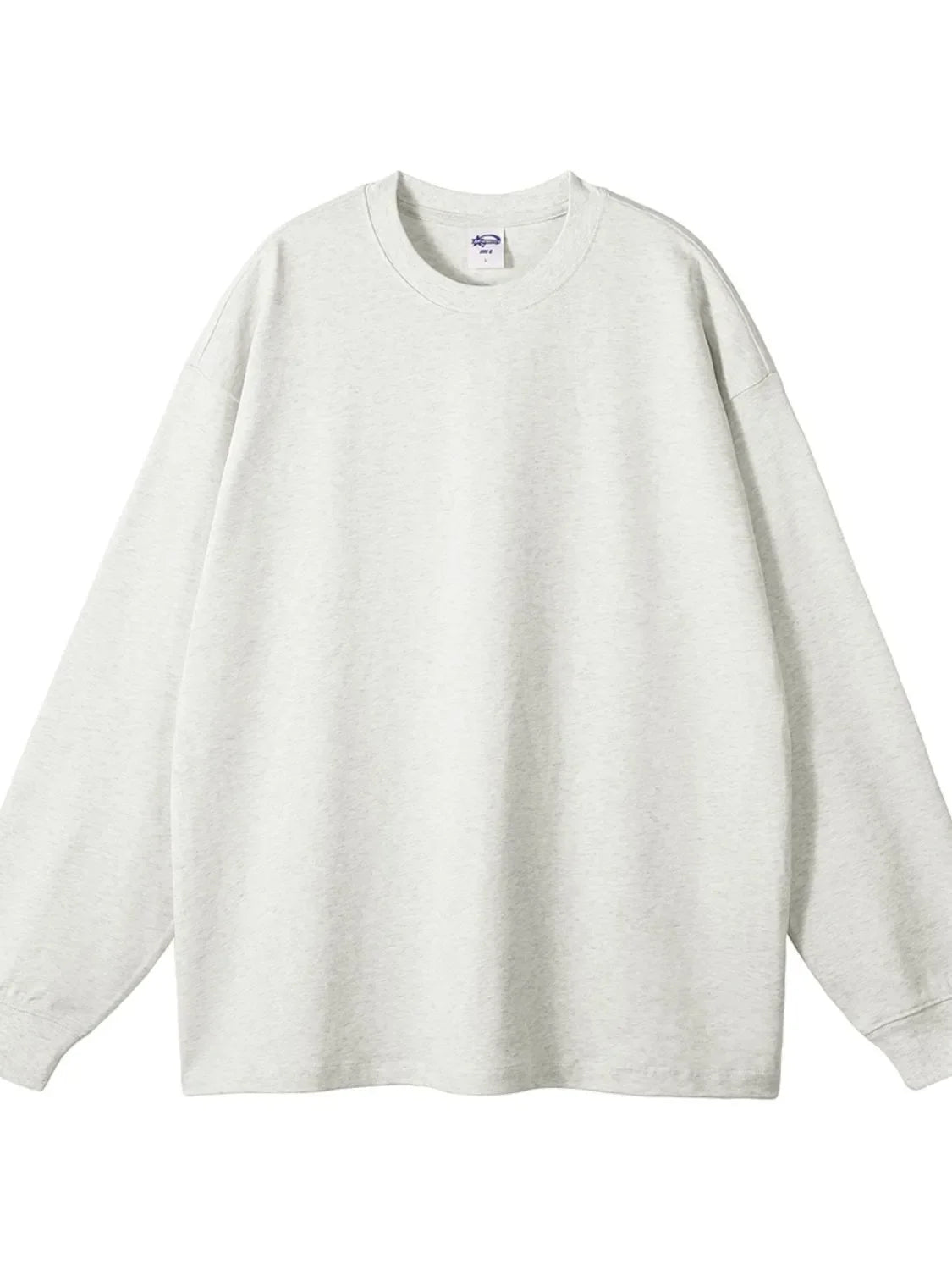 Men's Round Neck Long Sleeve T-Shirt White / S