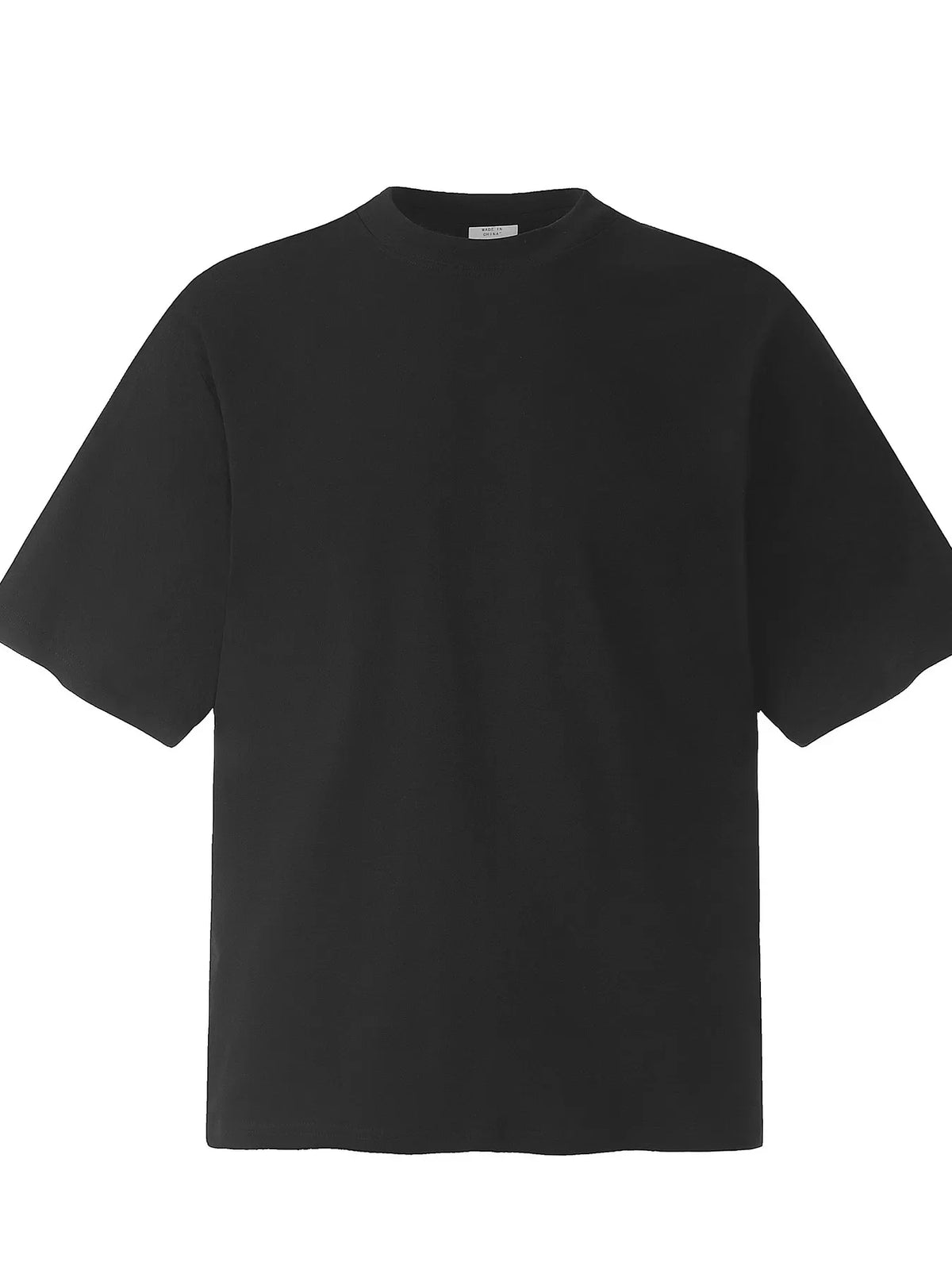 Men's Round Neck Short Sleeve T-Shirt Black / S