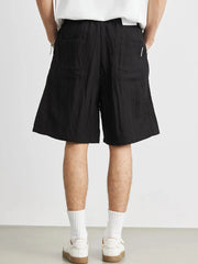 Men's Ruched Shorts with Pockets