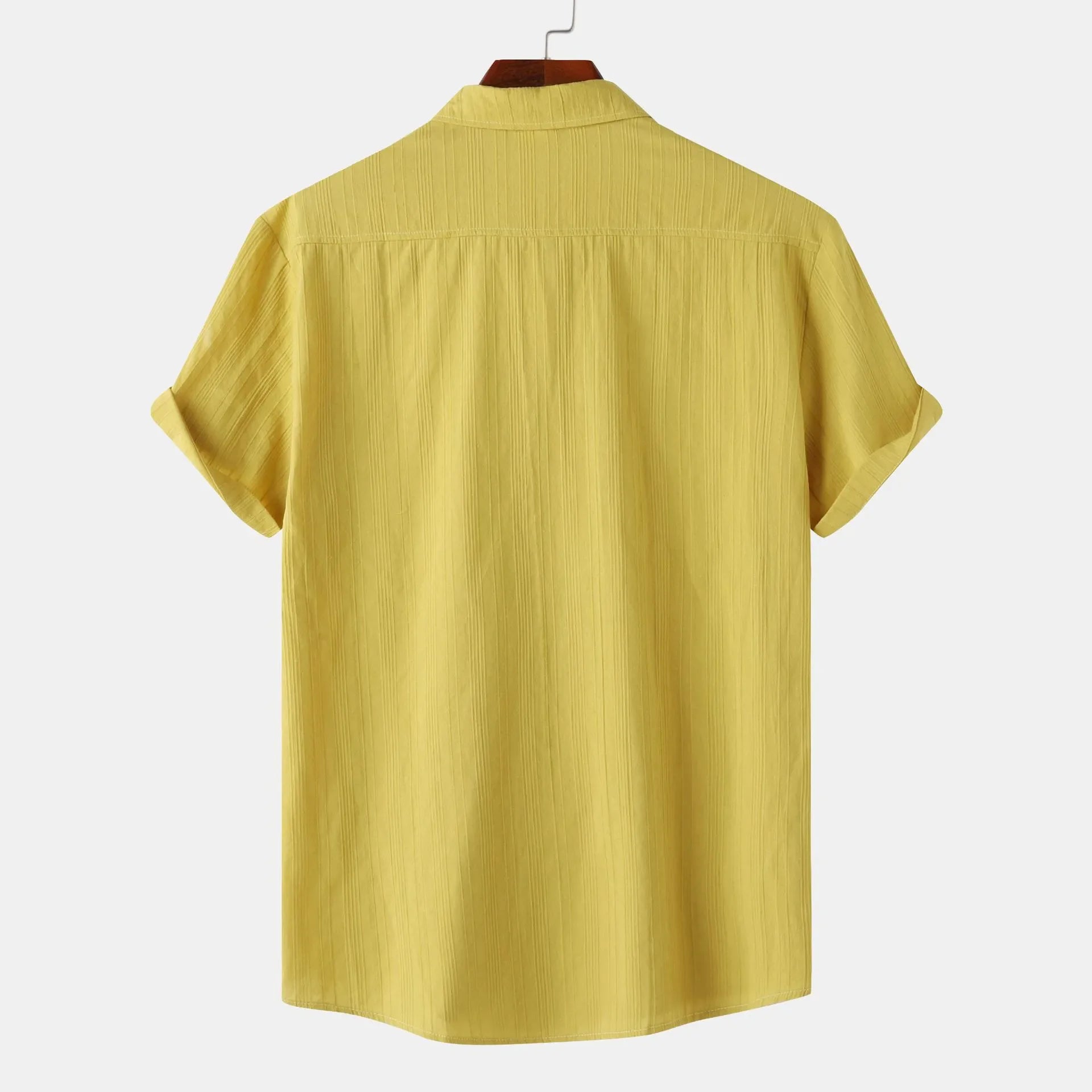 Men's Short Sleeve Button Down Shirt with Chest Pocket
