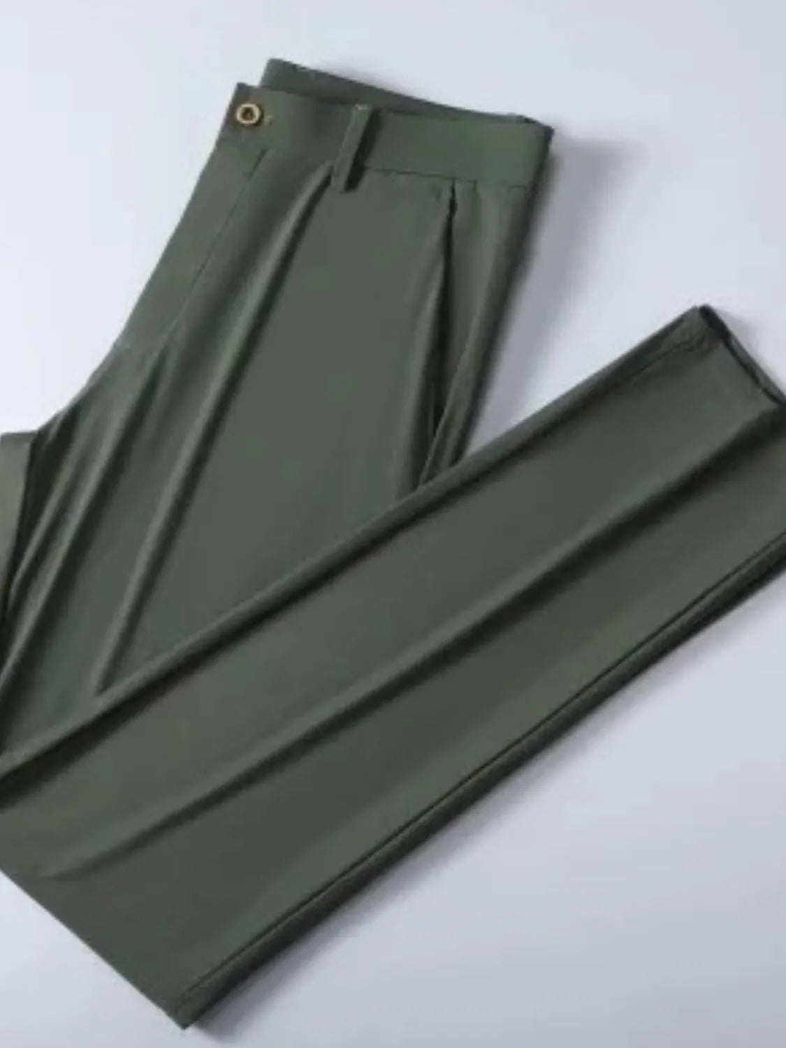 Men's Slim Fit Pants with Pockets Army Green / 29