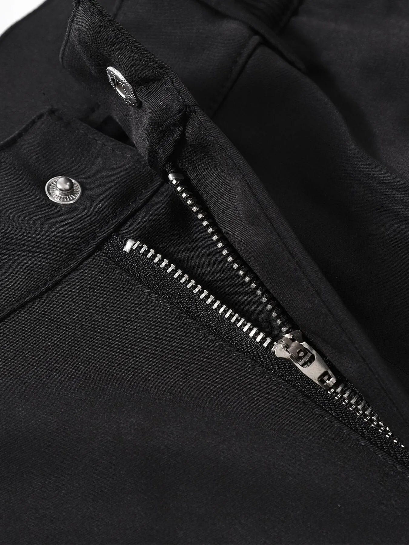 Men's Slim Straight Pants with Ruched Detail