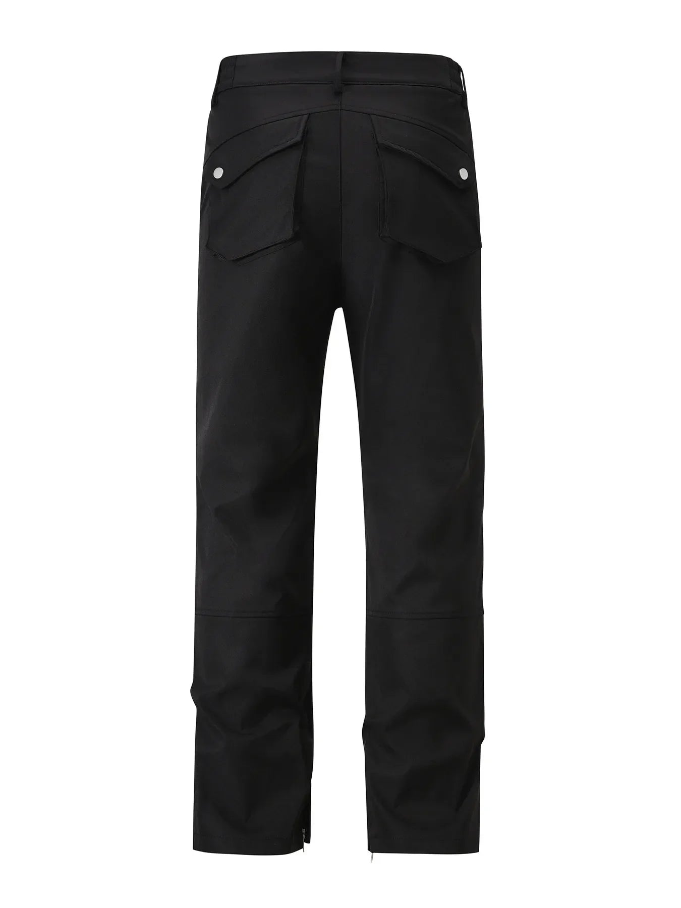 Men's Slim Straight Pants with Ruched Detail