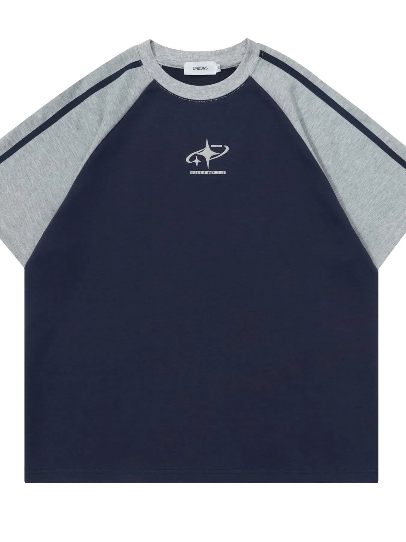 Men's Stripe Round Neck Short Sleeve T-Shirt Blue / S